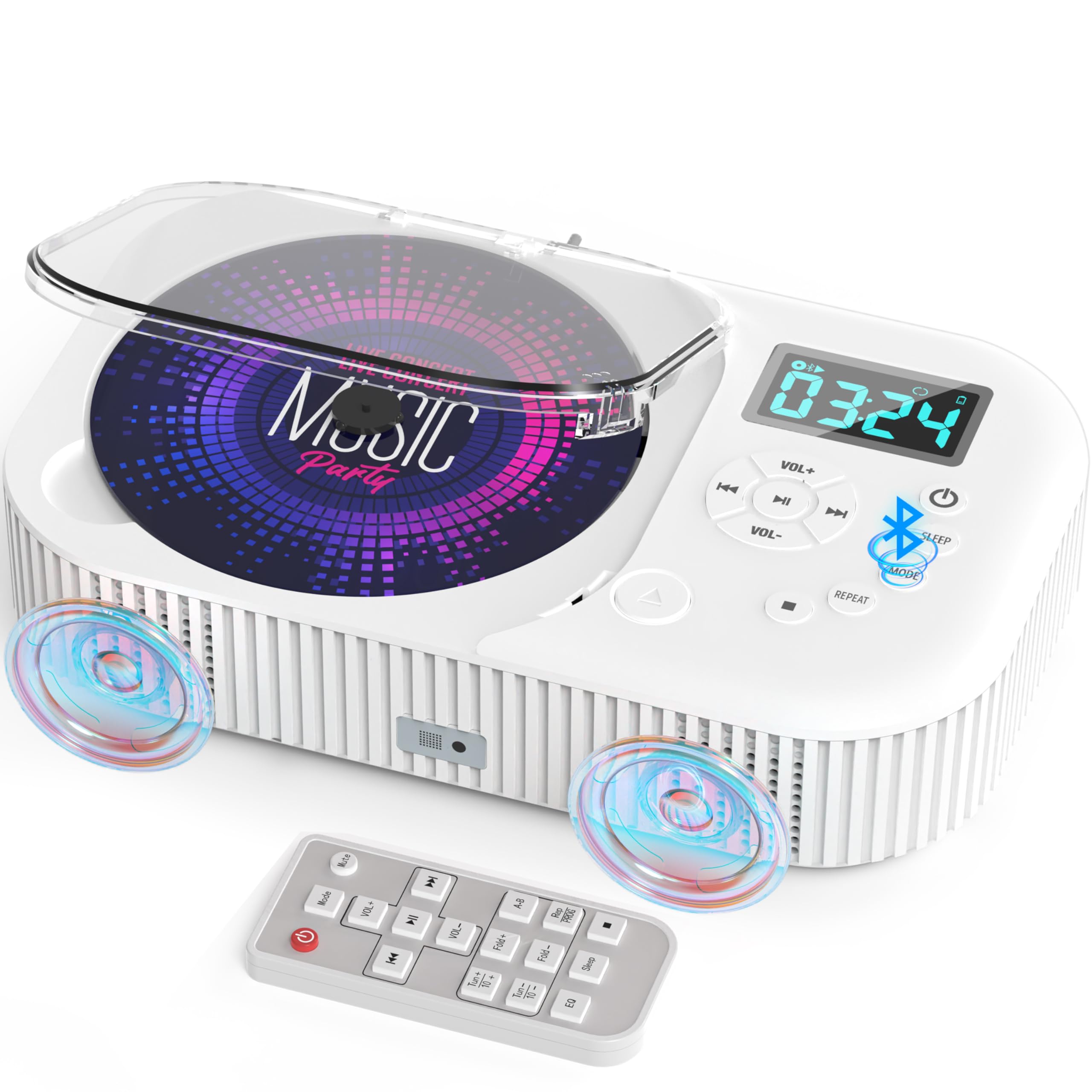 Greadio Portable CD Players for Home with Bluetooth 5.3, 2000mAh